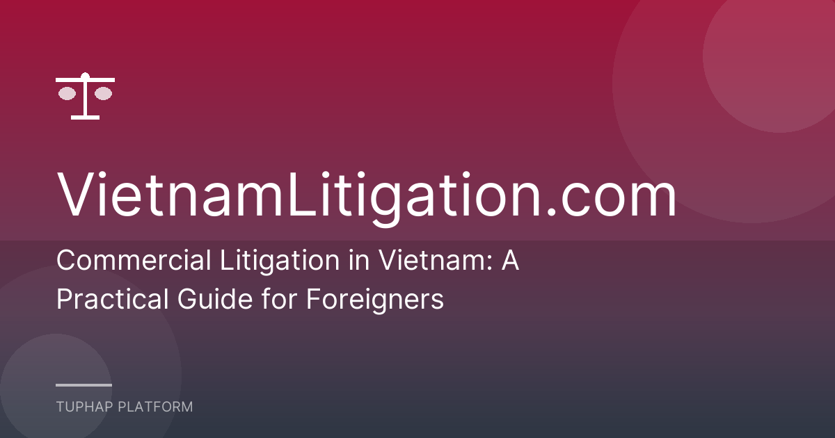 Commercial Litigation in Vietnam: A Practical Guide for Foreigners