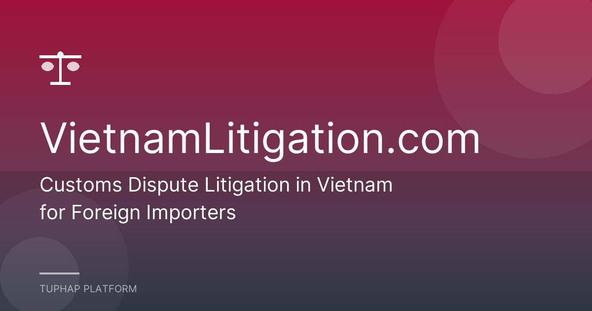Customs Dispute Litigation in Vietnam for Foreign Importers