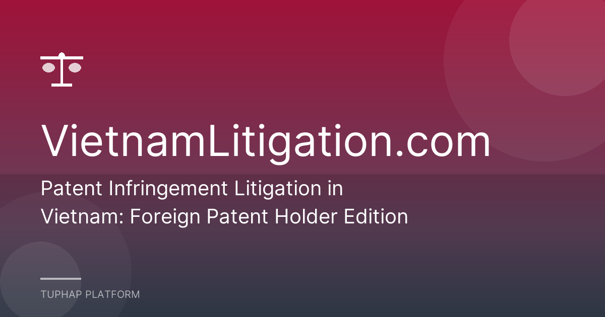 Patent Infringement Litigation in Vietnam: Foreign Patent Holder Edition