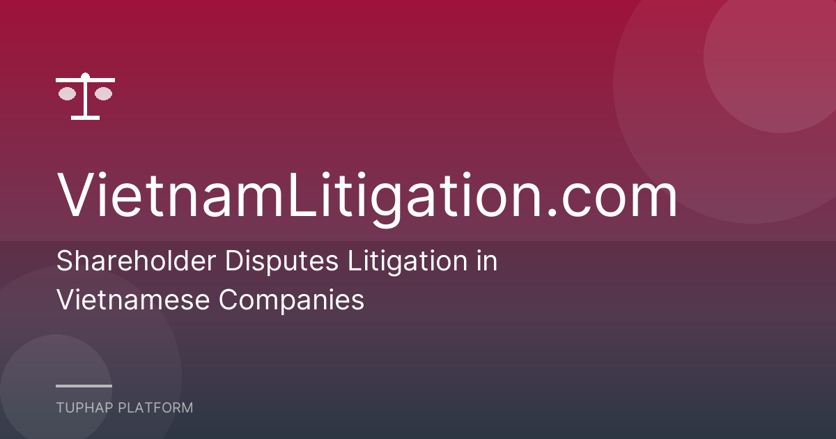 Shareholder Disputes Litigation in Vietnamese Companies